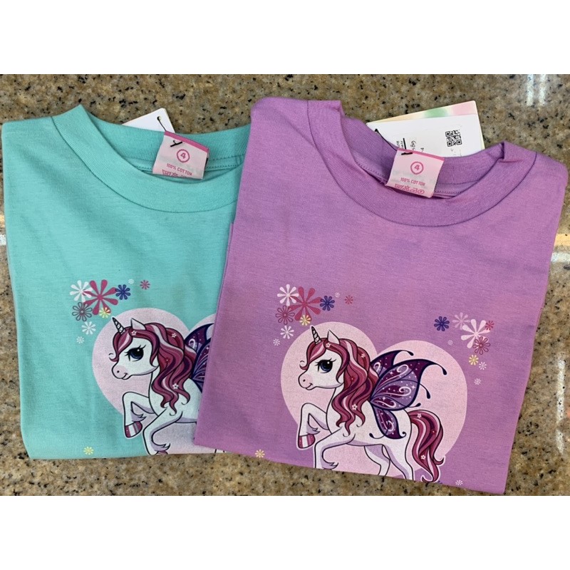 Kaos Oblong Anak Perempuan Sablon Digital Unicorn Pony Halus Casual