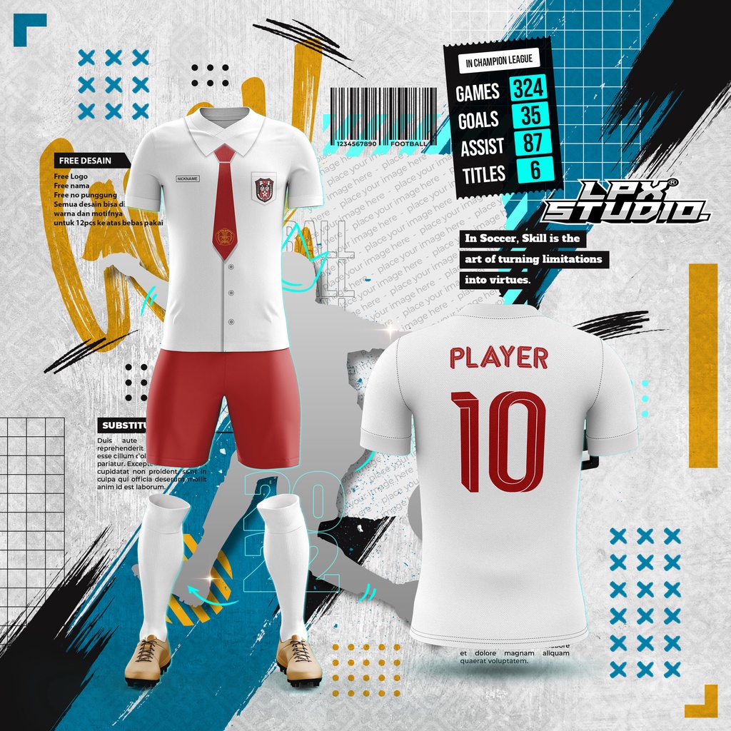 Jersey Futsal SD Custom Free Name Set