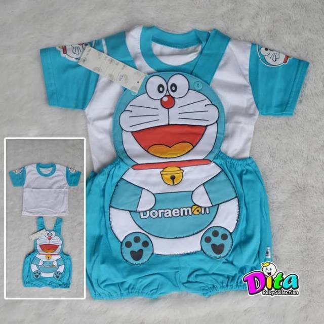 Romper Doraemon baju bayi lucu Baju Doraemon Baju karakter Romper doraemon Baju+Romper doraemon Lucu