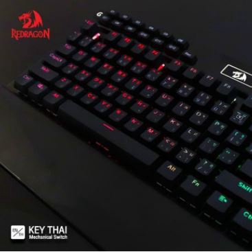 Keyboard gaming Redragon mechanical wired usb 2.0 multimedia fullsize with palm rest macro rgb yama k550 k-550