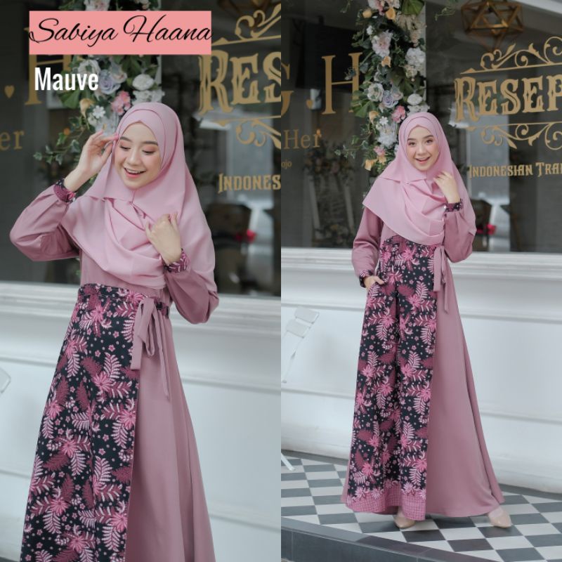 Baju Muslim Gamis  Sabiya Dress Batik  Shopee  Indonesia