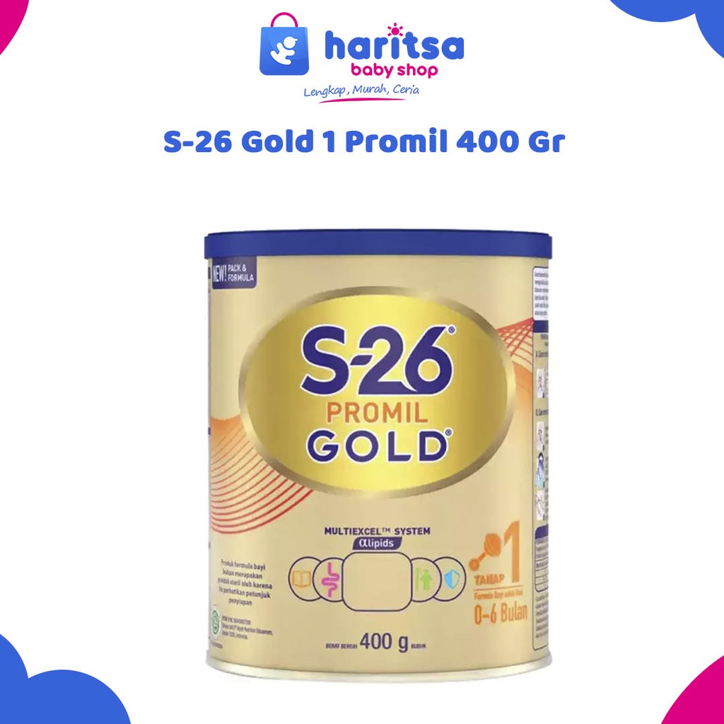 S-26 Gold Promil / tahap 1 / Tahap 2 400 GR / Susu Formula untuk bayi usia 0 - 6 bulan / 6-12 bulan