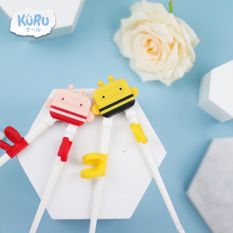 KURU Kids Learning Chopstick | Sumpit Belajar Bayi Anak KURU Training Chopsticks