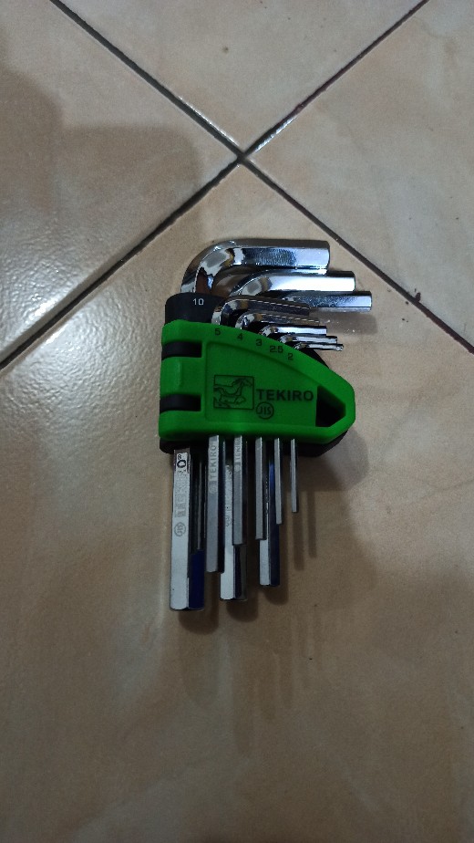 Tekiro Kunci L Set Pendek 8pcs Hex Key Short Set Original