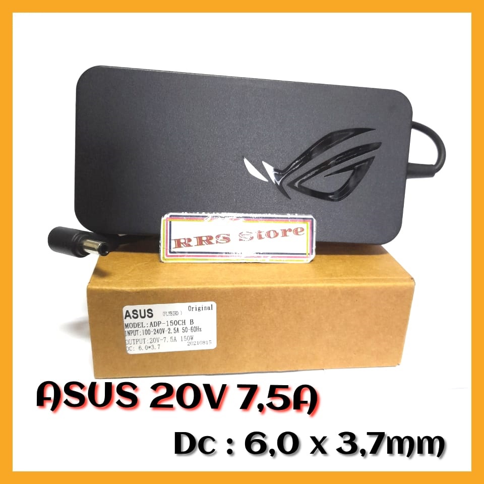 Adapter Laptop Charger Asus 20V 7.5A 150W 6.0*3.7 Mm AC Laptop Charger Adaptor untuk Asus TUF Gaming A15 FX505 FX505D FX505DU FX505DT FX506lu VX60G ADP-150CH B