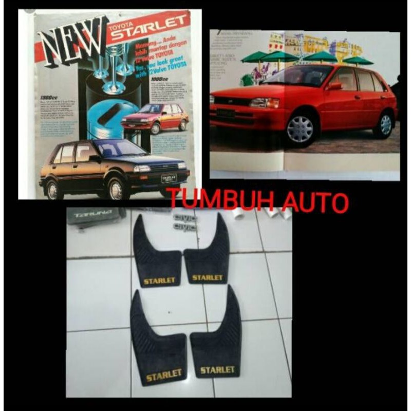 Kepet Lumpur Roda Mud Guard isi 2 Biji UNIVERSAL TOYOTA STARLET Mobil Starlet Kotak Kapsul 1.0 1.3