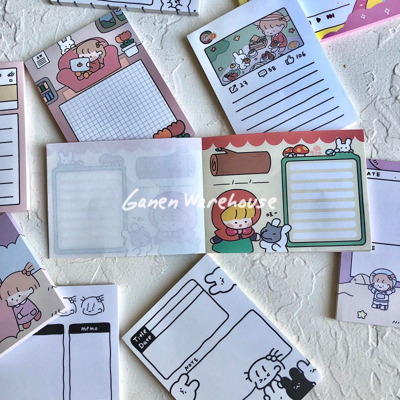 

[GW] Memo Pad Notes Isi 50 Lembar Daily Planner Lucu Journal