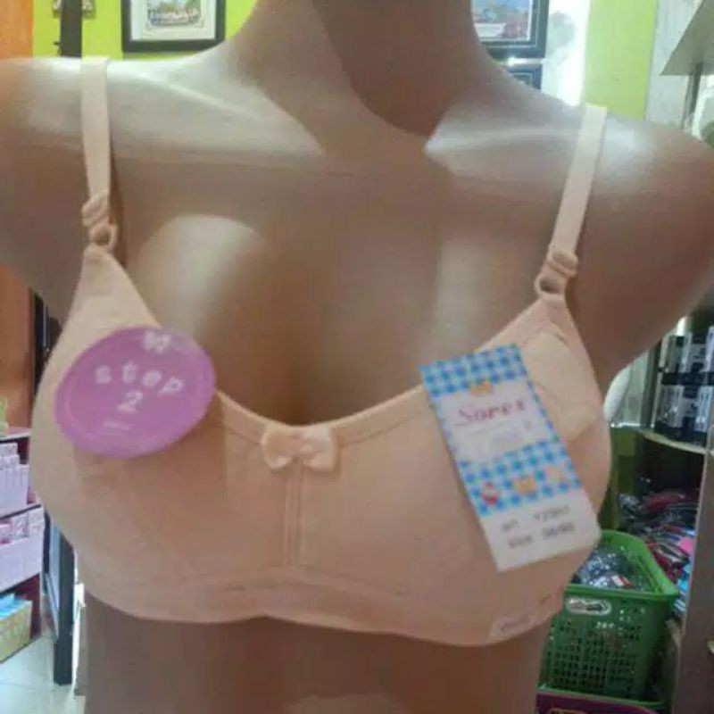 SOREX Young bra remaja Step 2 Katun Y 2301 Busa tipis tanpa kawat