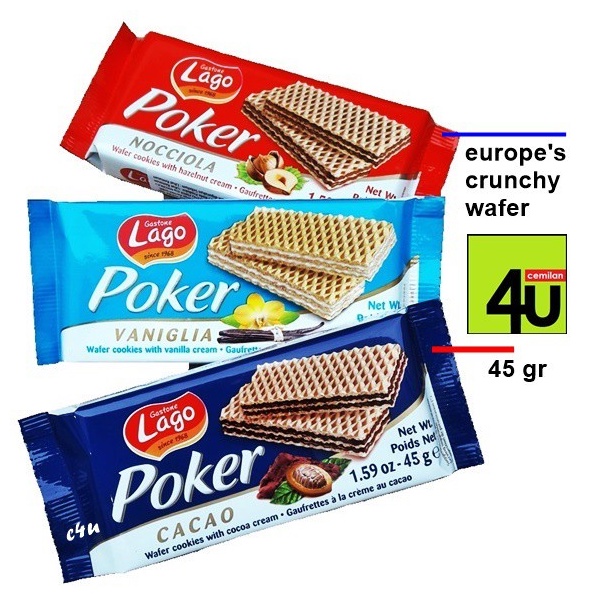 KKV - Lago Poker Wafer Cacao / Nocciola / Vaniglia 45gr