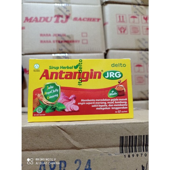 ANTANGIN SIRUP HERBAL  1 Box 12 Sachet (Plus Madu)