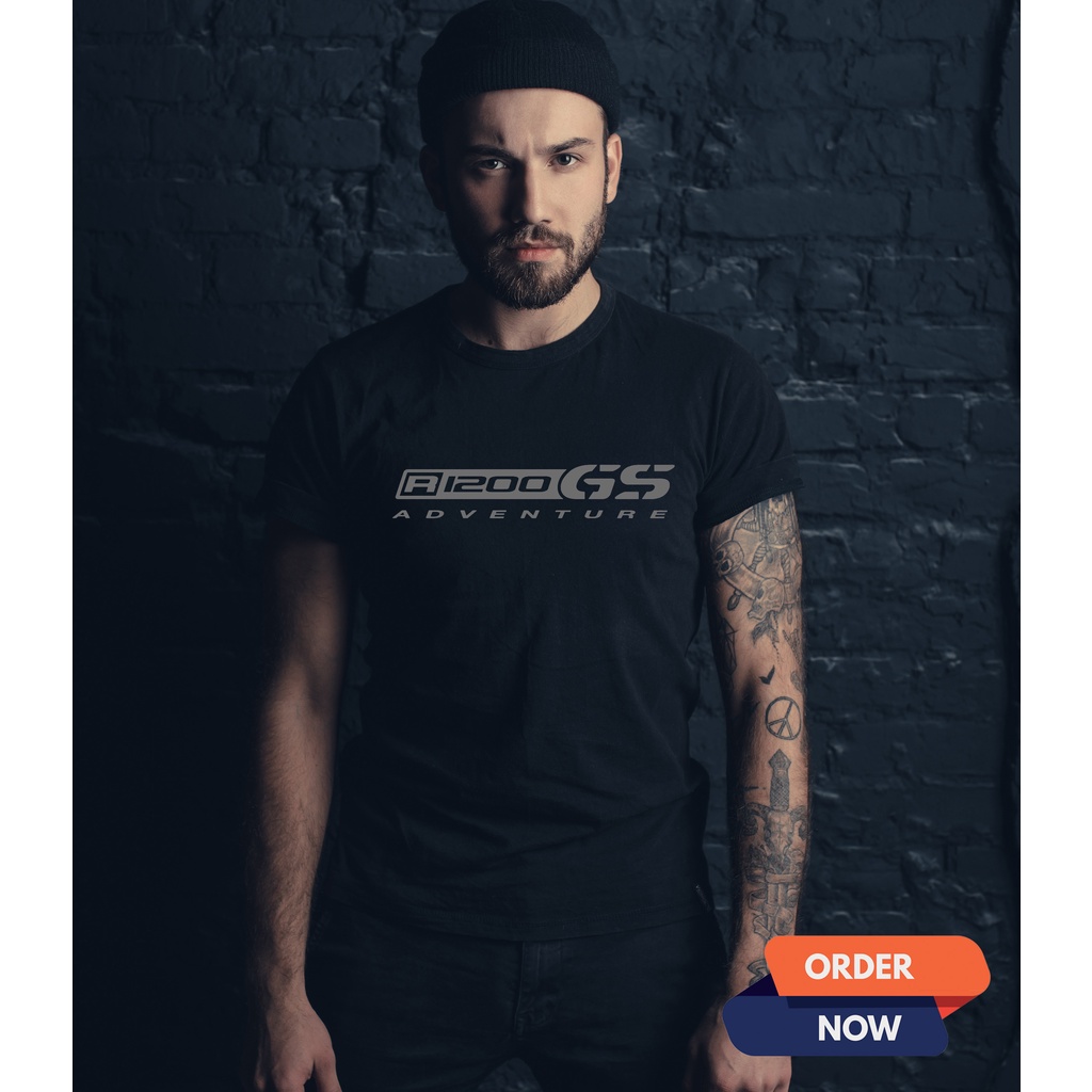 KAOS BMW GS 1200 SILVER WHITE LENGAN PENDEK KAOS BAJU ADVENTURE TOURING INDONESIA