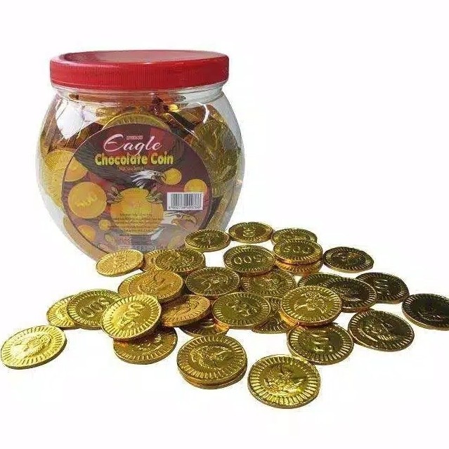 

COKLAT KOIN EMAS PUSAN / CHOCOLATE COIN EAGLE PUSAN 1 TOPLES ISI 125 PCS