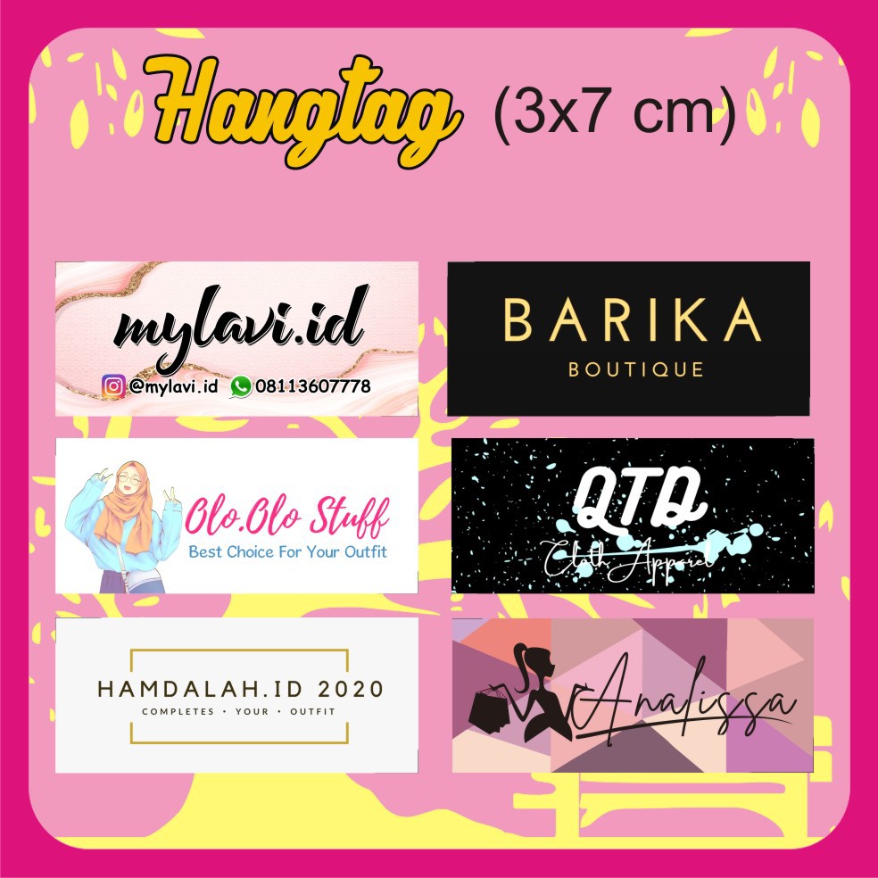 

Hang Tag Label Baju 3x7 cm | Hangtag Murah