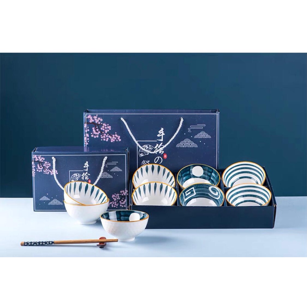 FREE SUMPIT - SET Mangkok Jepang - SET SOUVENIR / HADIAH MANGKOK KERAMIK