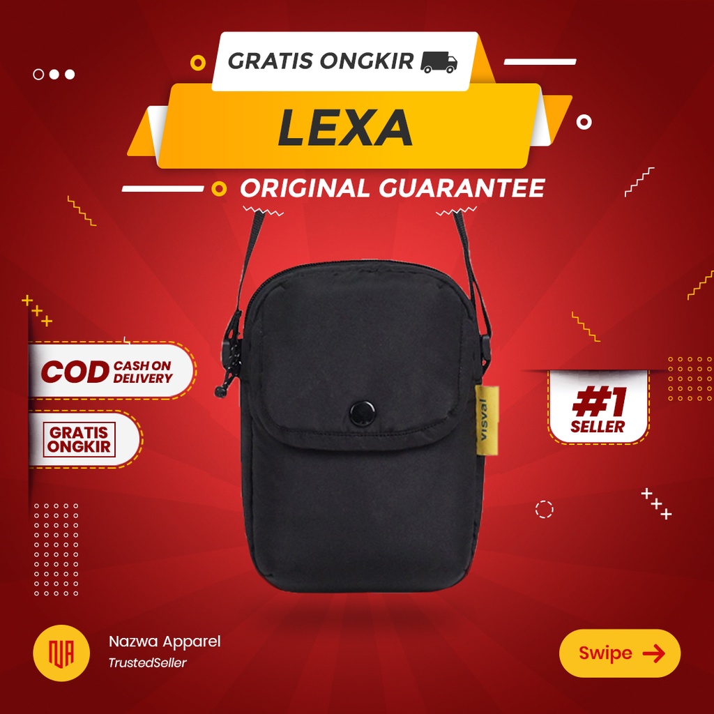 TAS SELEMPANG SLING BAG VISVAL LEXA BLACK