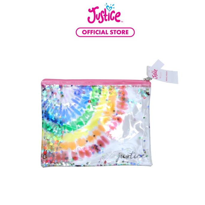 

Justice Girls Rainbow Confetti Pencil Pouch - Tempat Pensil Anak