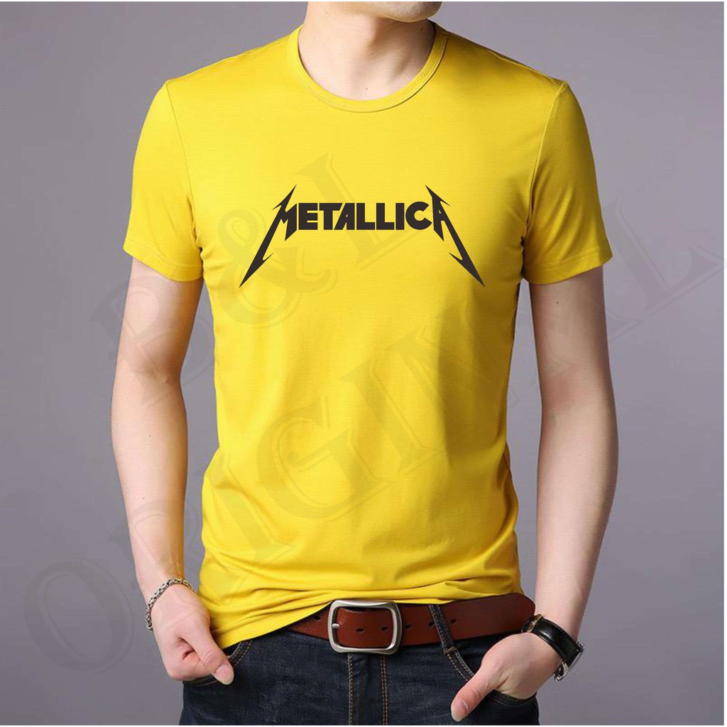 BS//TERLARIS//BAJU KAOS METALICA TANGAN PENDEK PRIA DAN WANITA//GOOD QUALITY