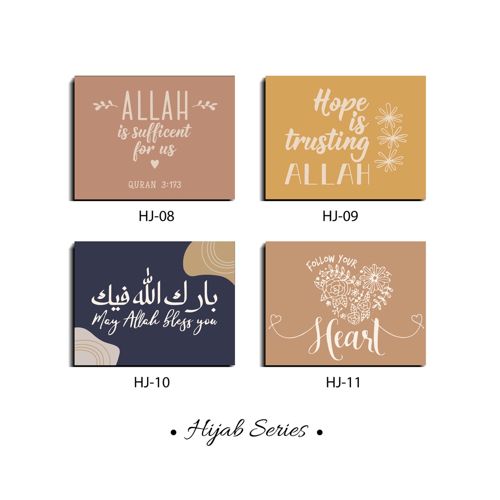 HJ01 - Pajangan Dinding Kamar Quote Islamic Hijab Aesthetic Dekorasi Kamar