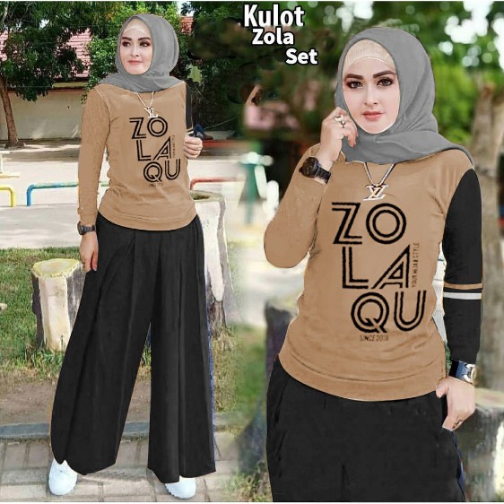 COD ✔ SET KULOT ZOLA NEW VV | SETELAN WANITA MUSLIM |SET KULOT JUMBO | GOOD QUALITY