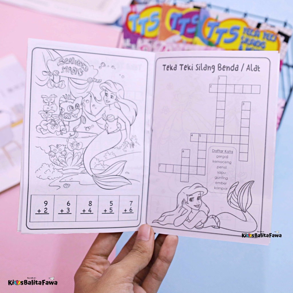 Buku Mewarnai TTS -  Buku Pre School TK Edukasi Mainan Gambar PAUD TK Murah Untuk Anak-Anak Laki Perempuan