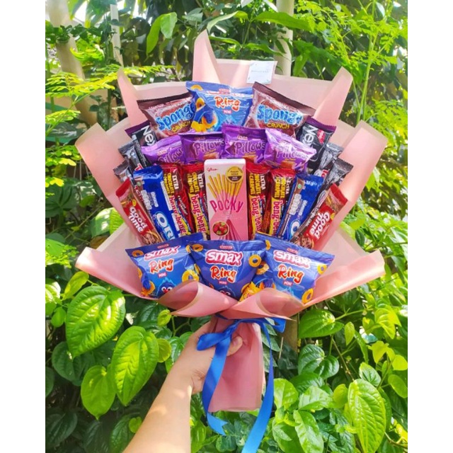 Buket Snack Mix Besar Kertas Cellophane