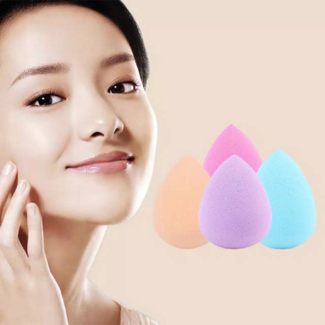 Spons beauty blender bentuk telur dan miring