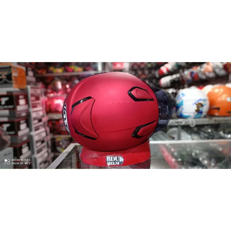 Helm kyt kyoto r red dof paket ganteng 100% original sni-dot-7