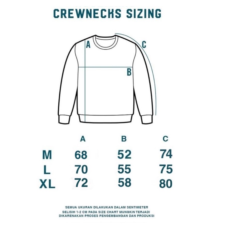 PHOMPPHIESS Sweater Crewneck 2D kombinasi Sweater Pria Wanita