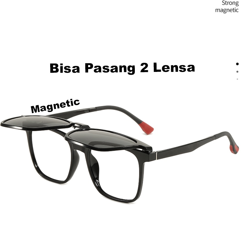 Kacamata Multi Fungsi 3 in 1 Beli 1 Dapat 3 (Lensa Normal, Sunglasses, Night Vision) FG100