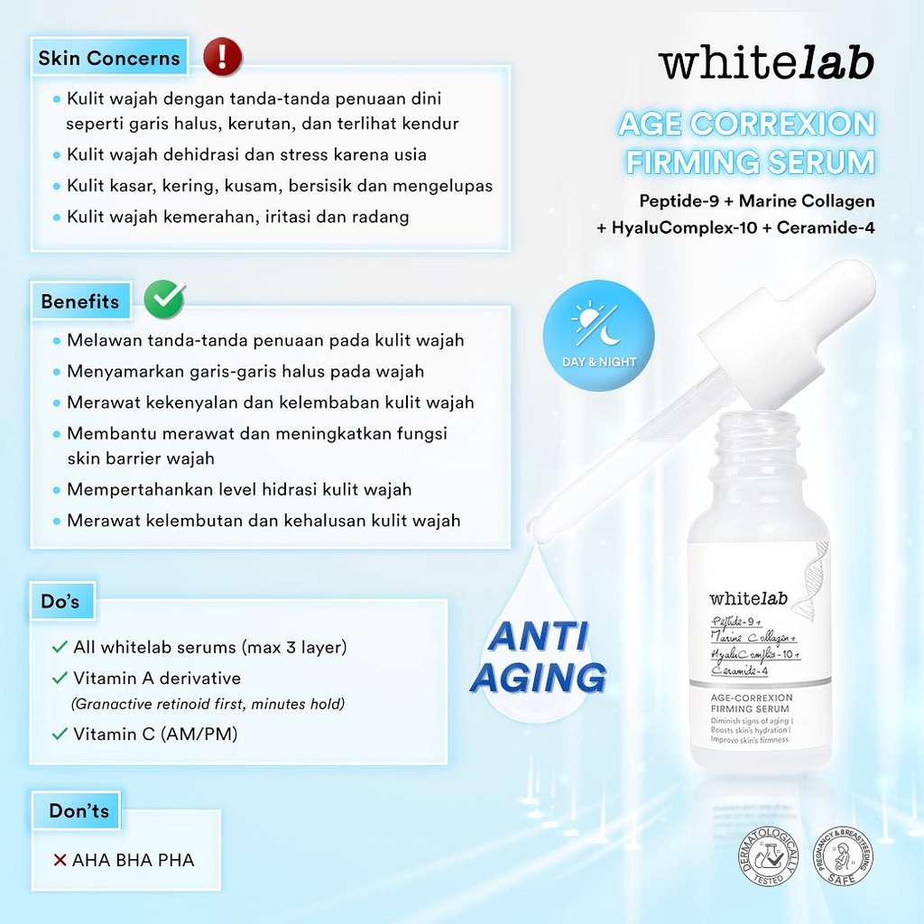 Whitelab Revolution Serum NMF | Microbiome Complex | Real Barrier Booster | Age-Correxion Firming Serum