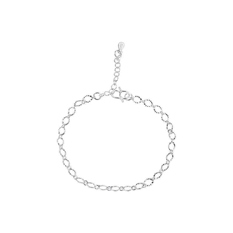 COD Gelang Titaniun Perak Berbentuk Hati Rantai Gelang Tangan Wanita Bunga Bintang Liontin Korea Fashion Gelang Wanita-Diamond