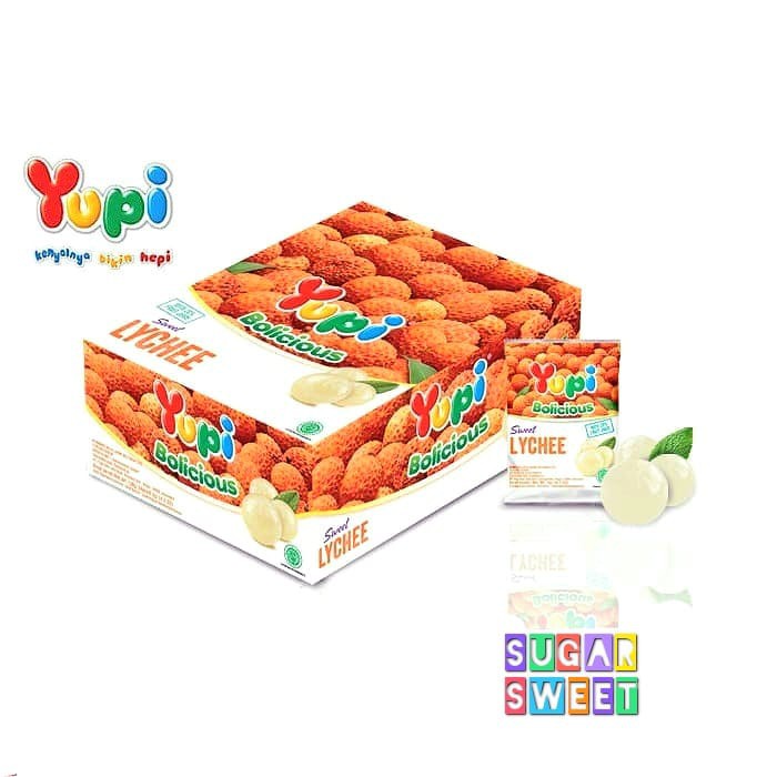 

Permen Yupi Bolicious Lychee Box isi 24 Pcs