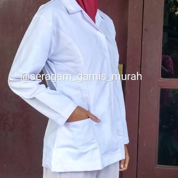 Model Baru.. Baju putih PNS/ASN , guru, PPL, PDH, perawat, bidan lengan panjang saku bawah