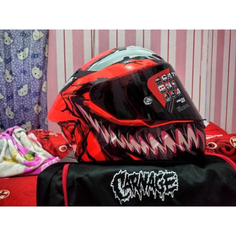 Helm KYT TT CROUSE Venom dan Carnage