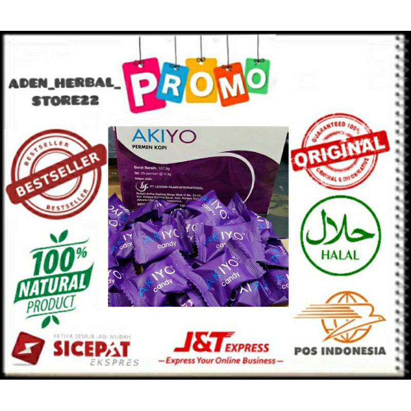 Akiyo Candy Original Asli 25 pcs Permen Akiyo Original Permen Akiyo Obat Kuat Pria