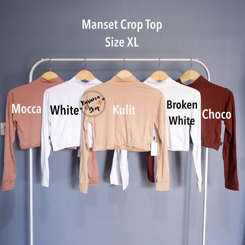 Manset Kaos Crop Top Bahan Rayon size XL