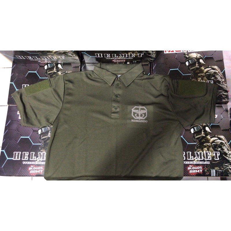 kaos berkerah logo kopassus