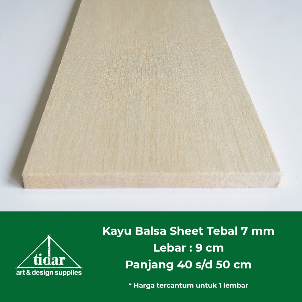 

Kayu Balsa Sheet 7 mm / Balsa Lembaran / Papan / Kayubalsa