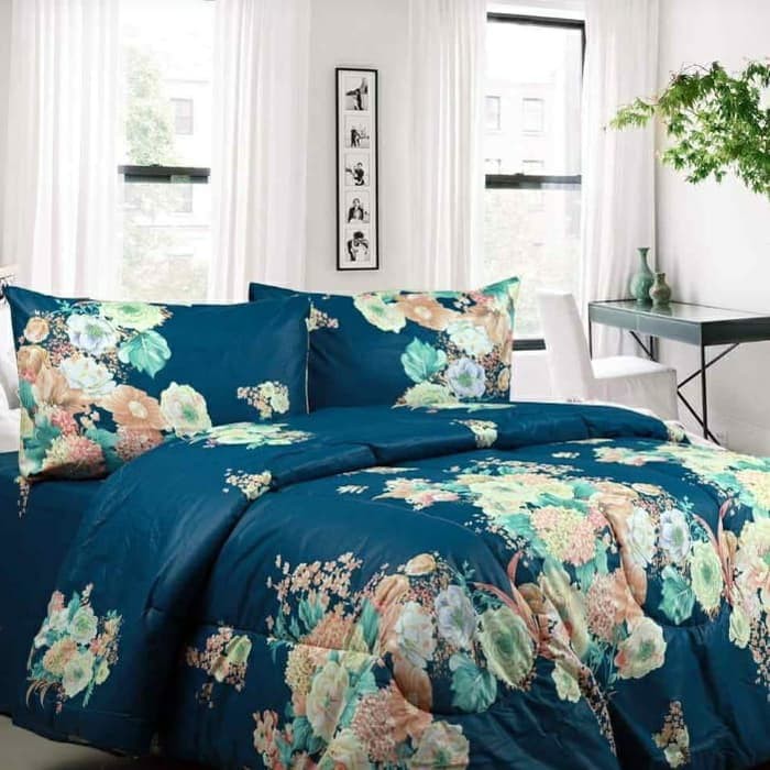 SPREI BEDCOVER 1 SET UK 160X200 MOTIF BUNGA020