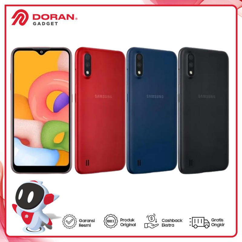 Samsung A01 Core 1GB / 16GB | 2GB / 32GB Black | Blue | Red - Garansi Resmi SEIN 1 Tahun