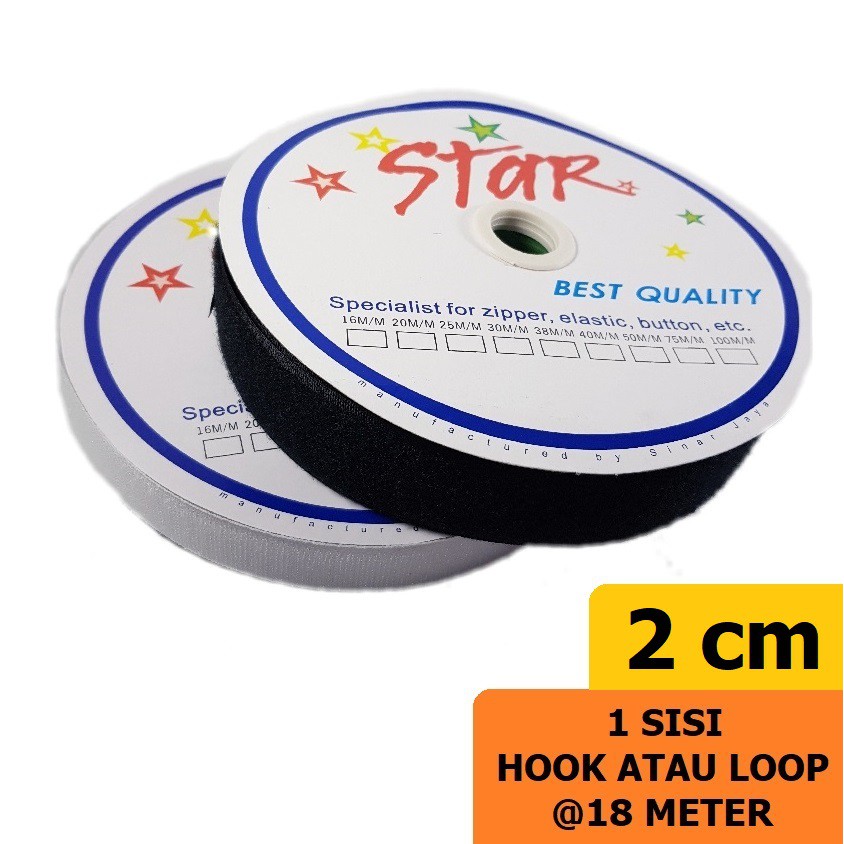 Velcro/Perekat/Magic Tape 1 Sisi 20mm/2cm/3/4inch @18 meter