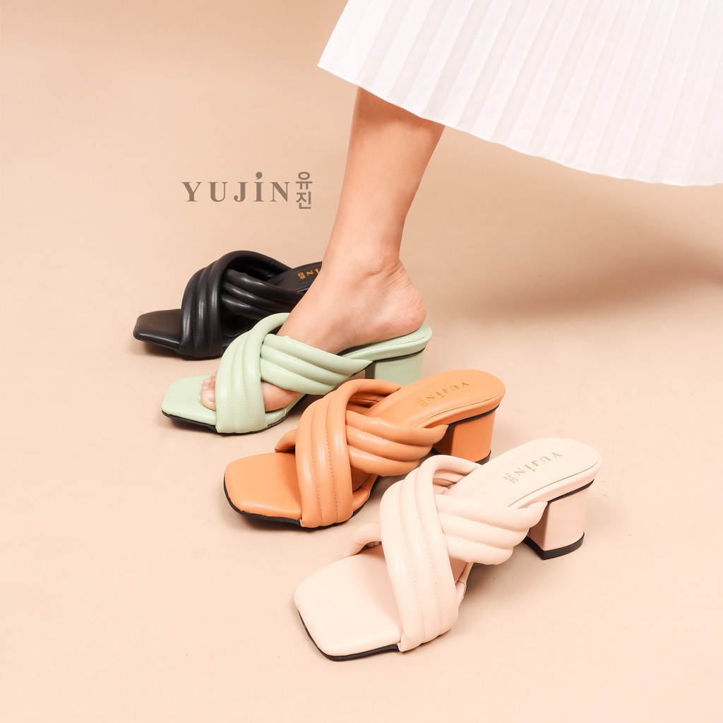 YUJIN Sendal Heels Wanita Harumi Korean Fashion Sandals