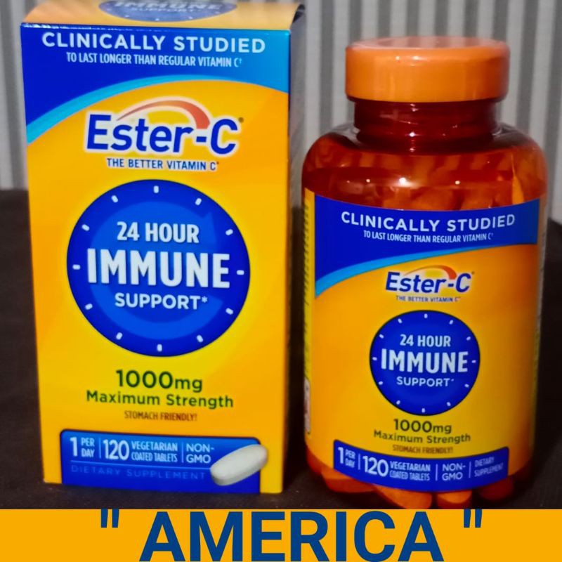 Ester C Vitamin C 1000 mg 24 jam Immune support 120 Veg tabs