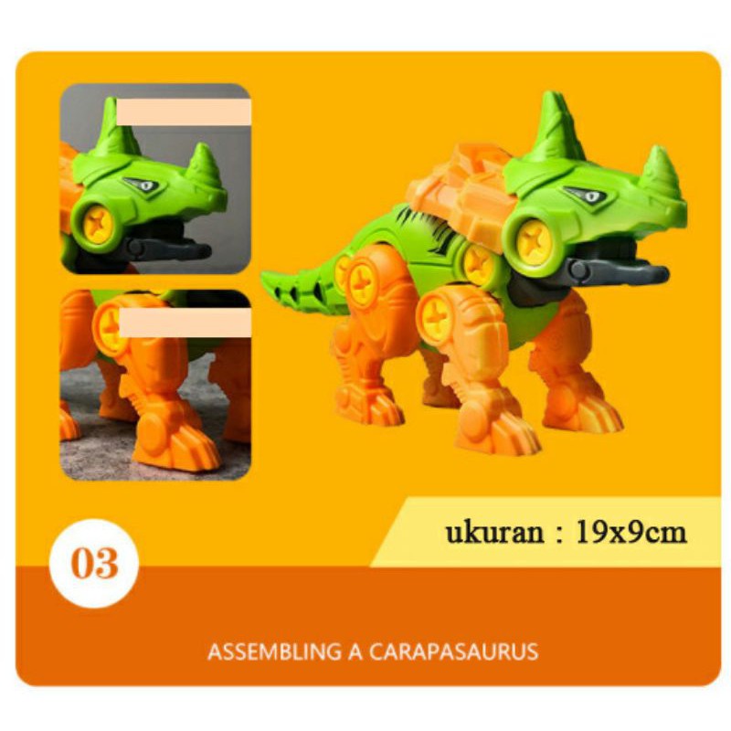 diy dino assembly isi 4 - 3d puzzle dinosaur