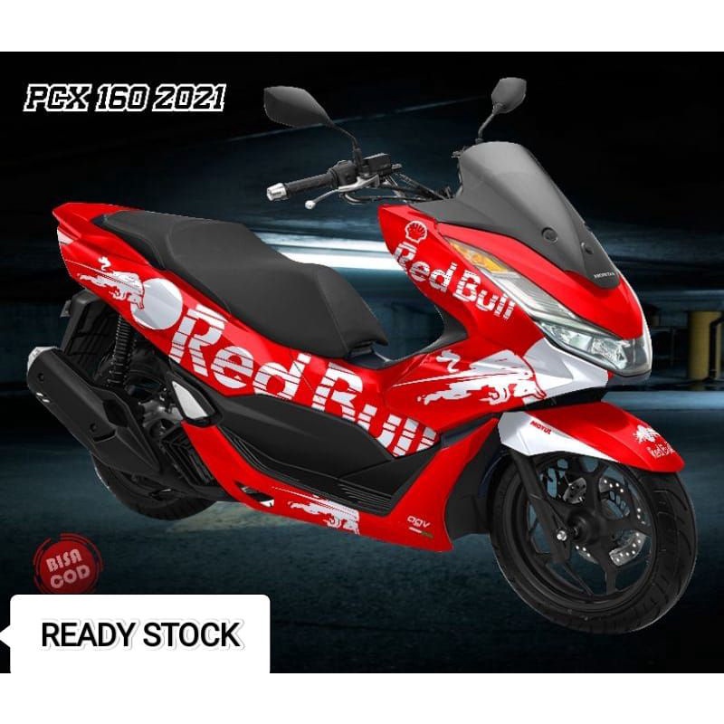 Decal sticker pcx 160 full body Stiker motor untuk honda pcx 160 motif red bull Striping all new pcx