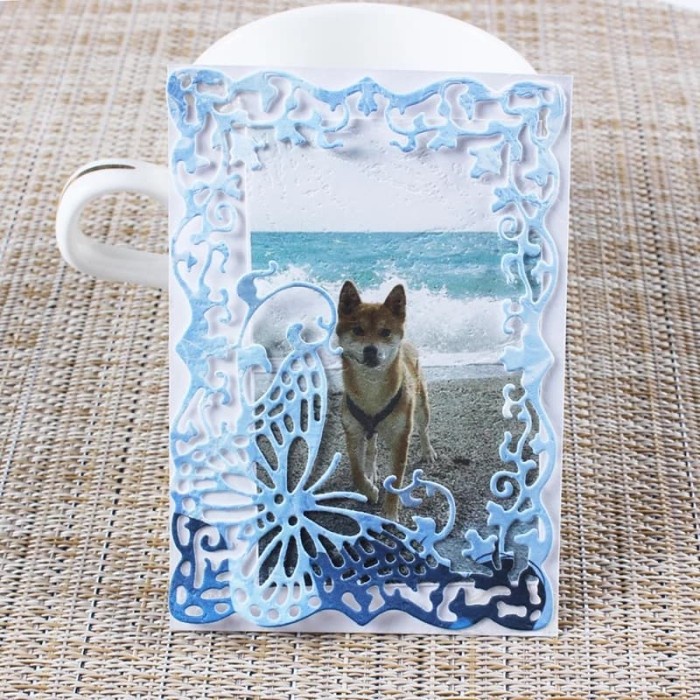 

Cantik Metal Cutting Dies - Frame Square Butterfly For Cards, Scrapbook No.04 Bagus