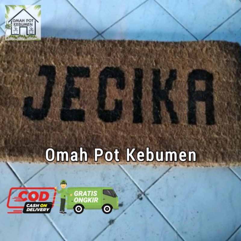 KESET CUSTOM NAMA / TULISAN KESET SERABUT KELAPA