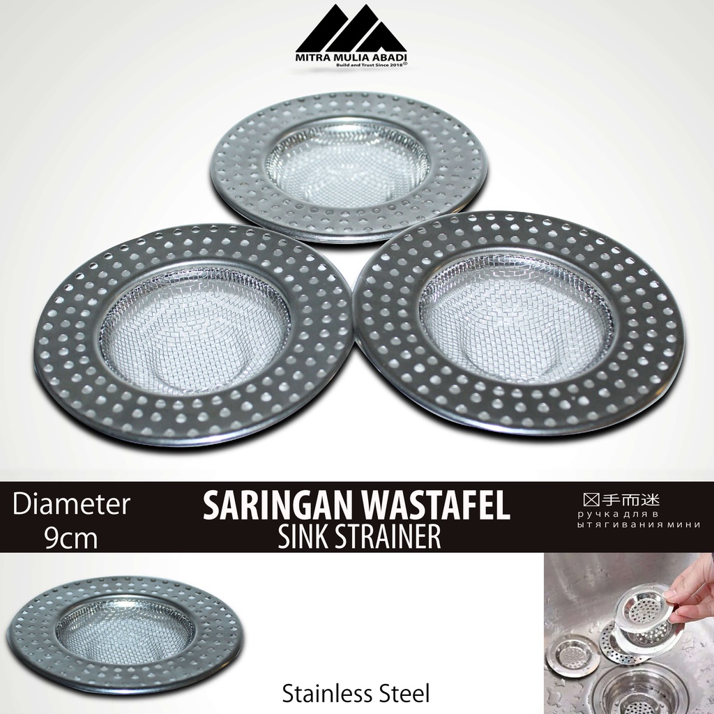 SARINGAN WASTAFEL DAPUR CUCI PIRING STAINLESS / TUTUP WASTAFEL - 9CM