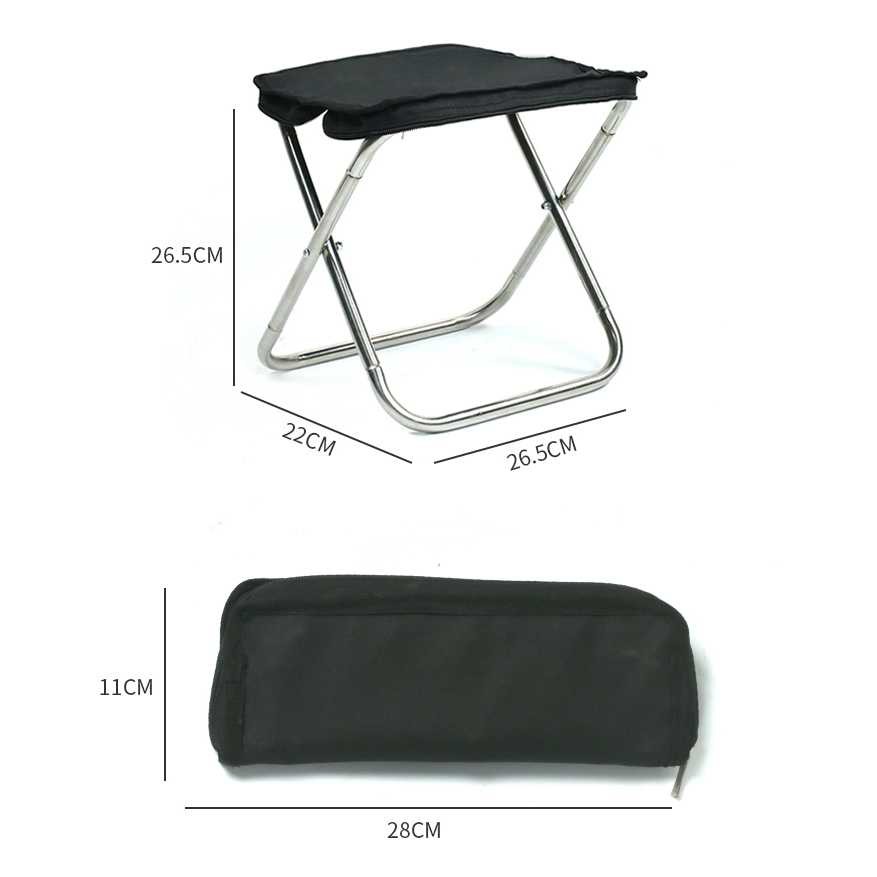 Kursi Lipat Memancing Portable Collapsible Folding Chair Korsi Pancing Tempat Duduk Outdoor Travelling Rekreasi Multifungsi