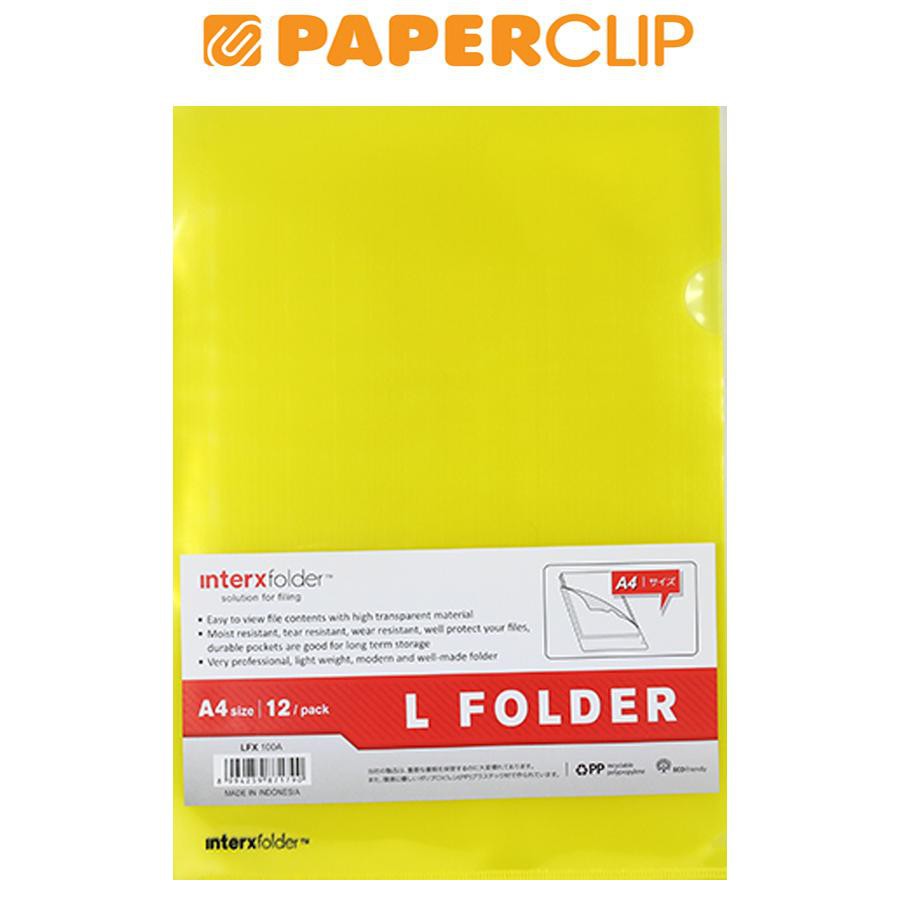 

CLEAR SLEEVES INTERX A4 LFX100A 12S YELLOW